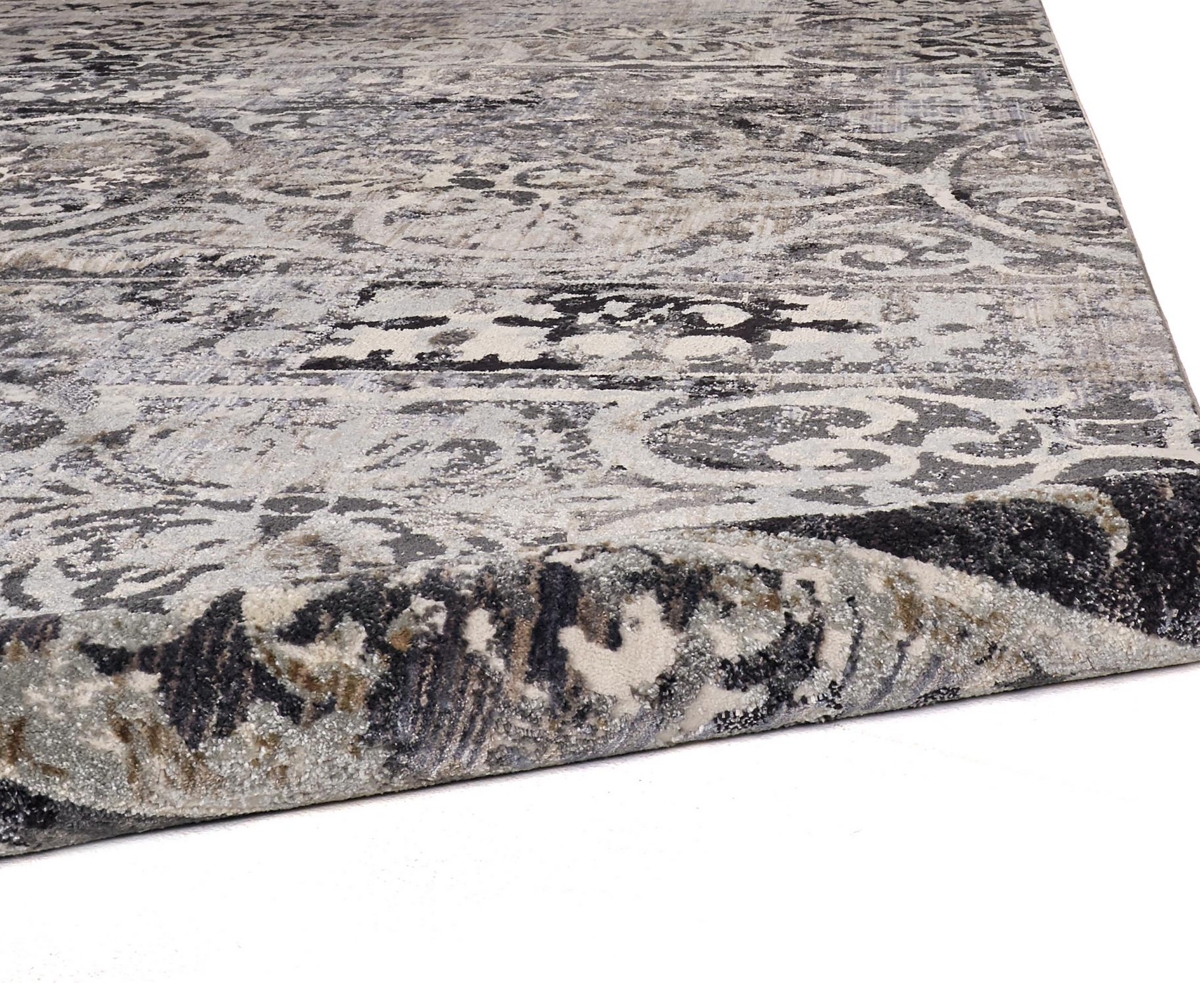 Feizy Kano 3871f 5'3"x7'6" Area Rug In Gray,ivory
