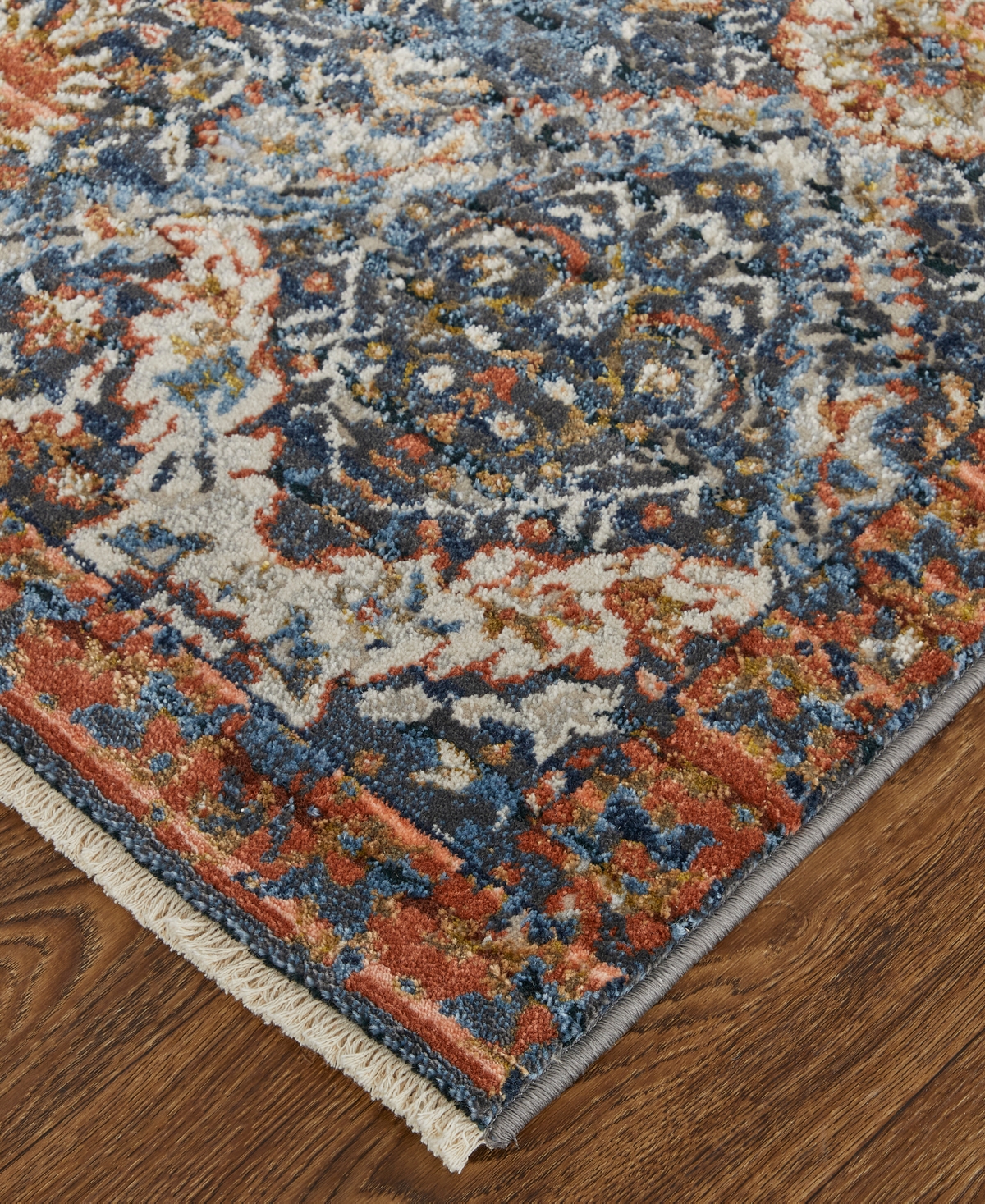Shop Feizy Kaia 39hrf 2'6"x10' Runner Area Rug In Blue