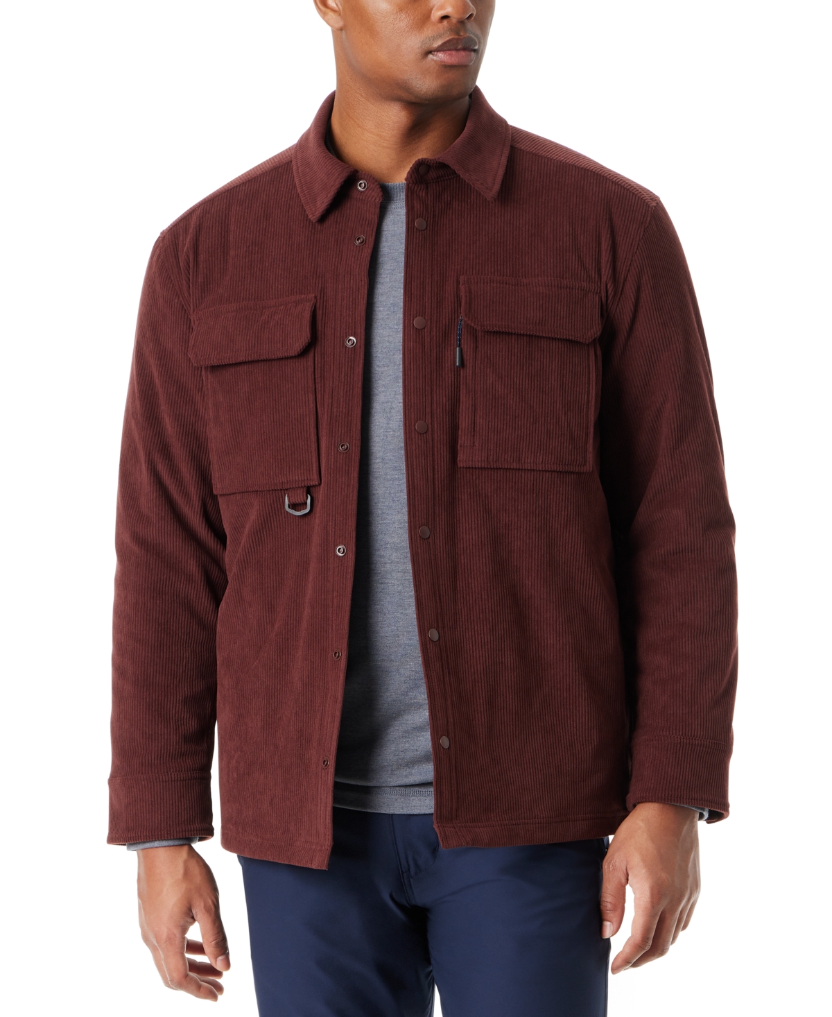 Men's Relaxed Fit Corduroy Shirt Jacket - Rum Raisin