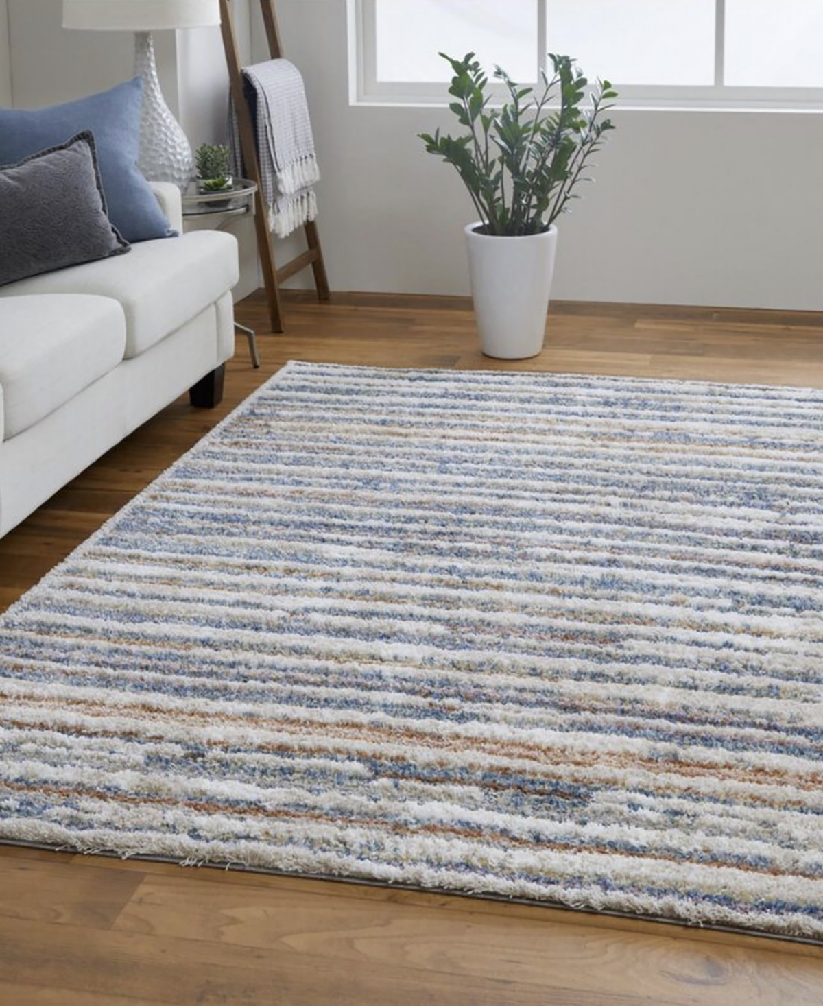 Shop Feizy Mynka 39ief 5'x8' Area Rug In Ivory,blue