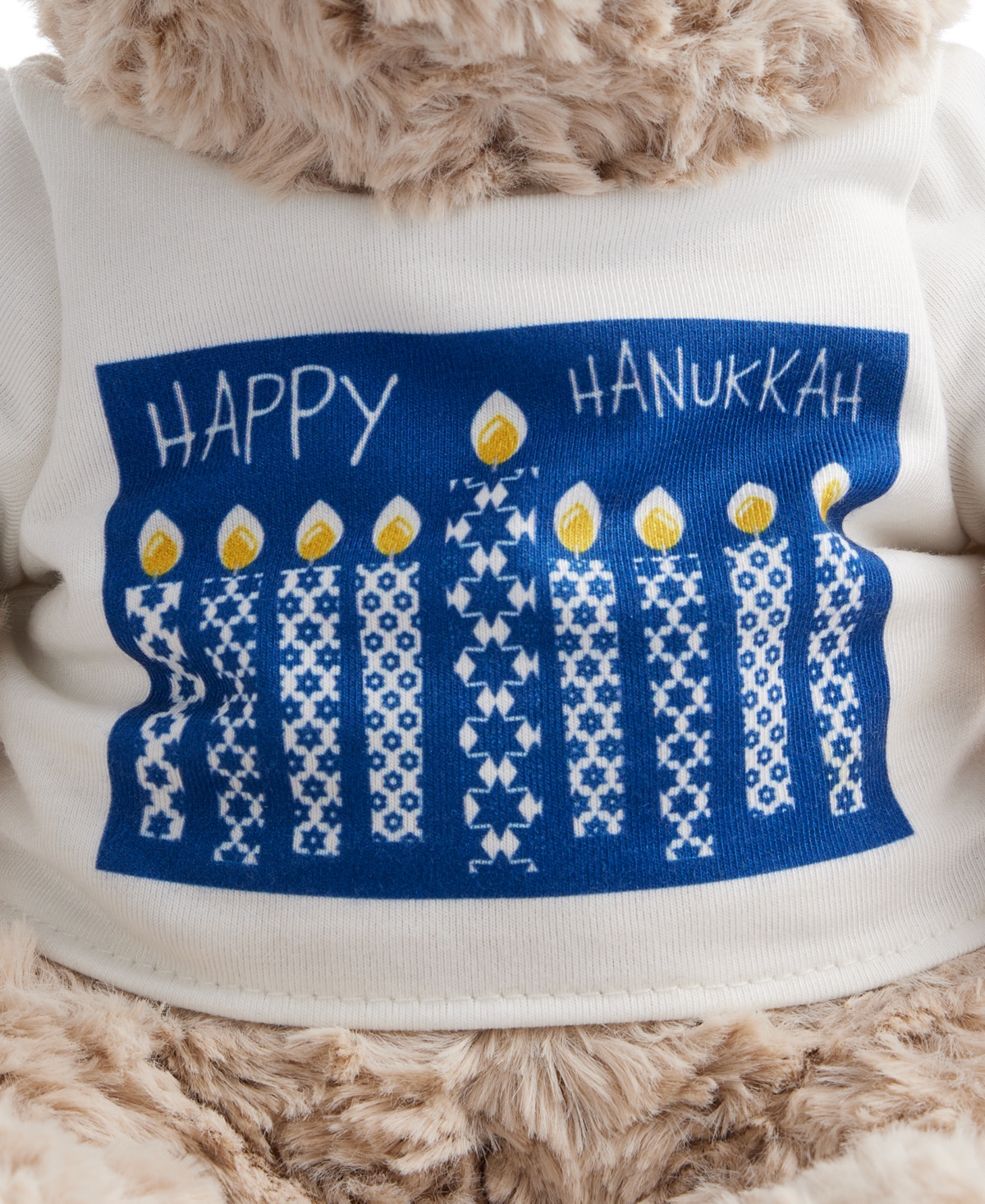 Steiff Hannukah Teddy Bear, 11" In Light Grey
