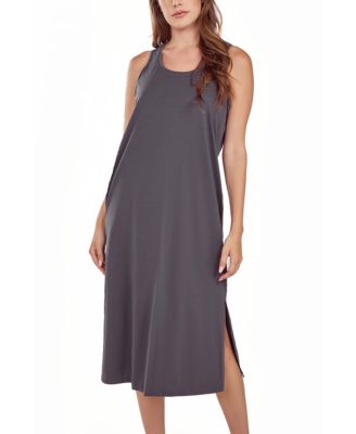 Women's Soft Knit Tank Dress with Side Pockets