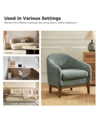 Augus Modern Boucle Armchair Chair with Adjustable Feet