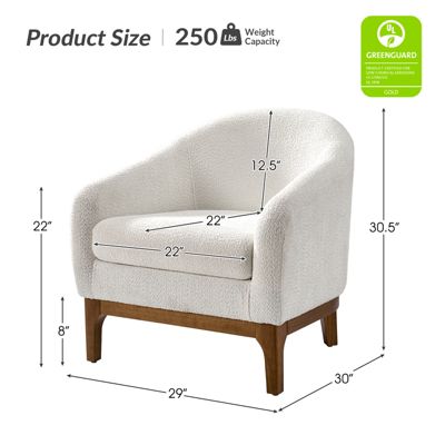 Augus Modern Boucle Armchair Chair with Adjustable Feet