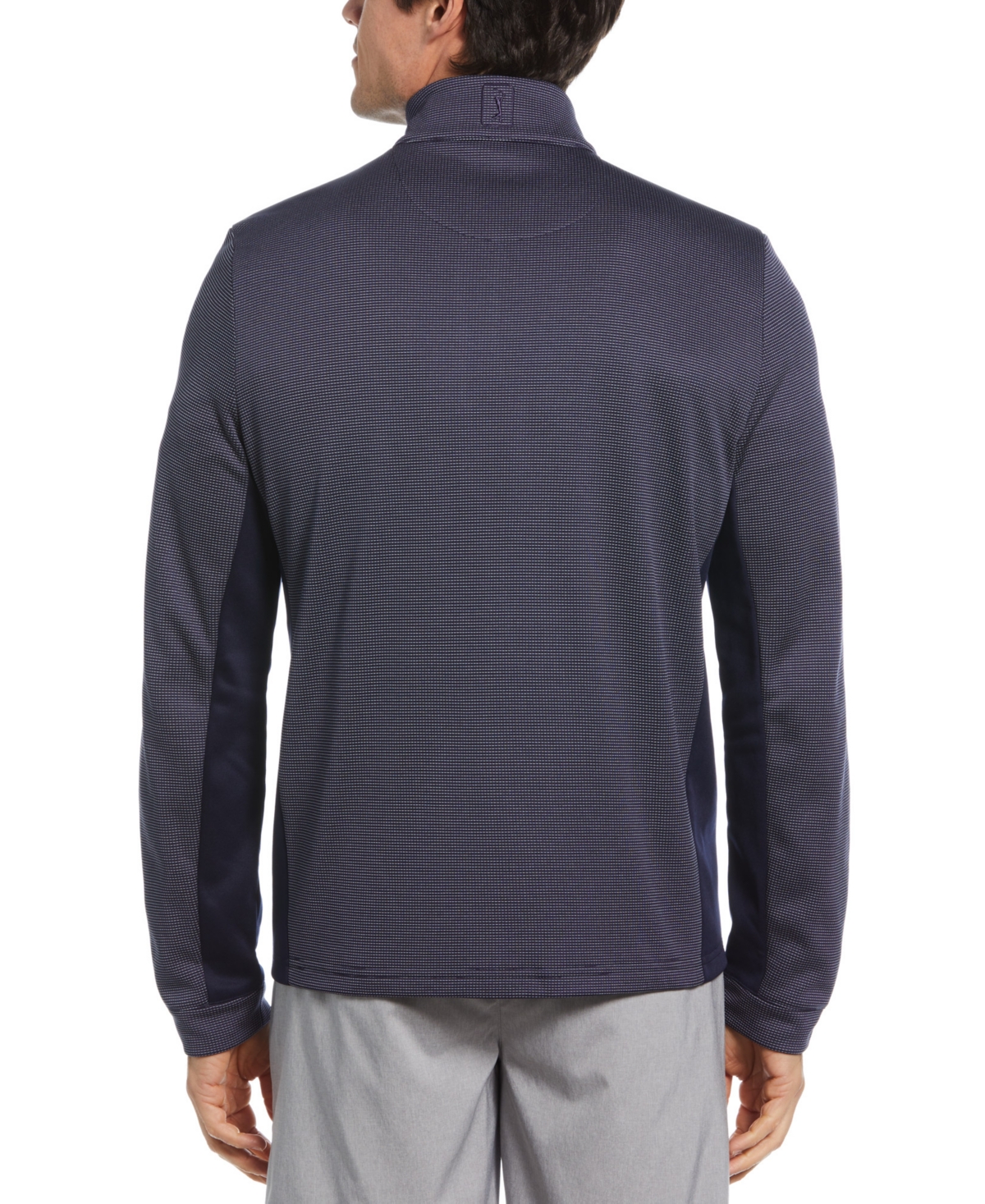 PGA TOUR MEN'S MICRO JACQUARD QUARTER-ZIP PULLOVER SWEATER 