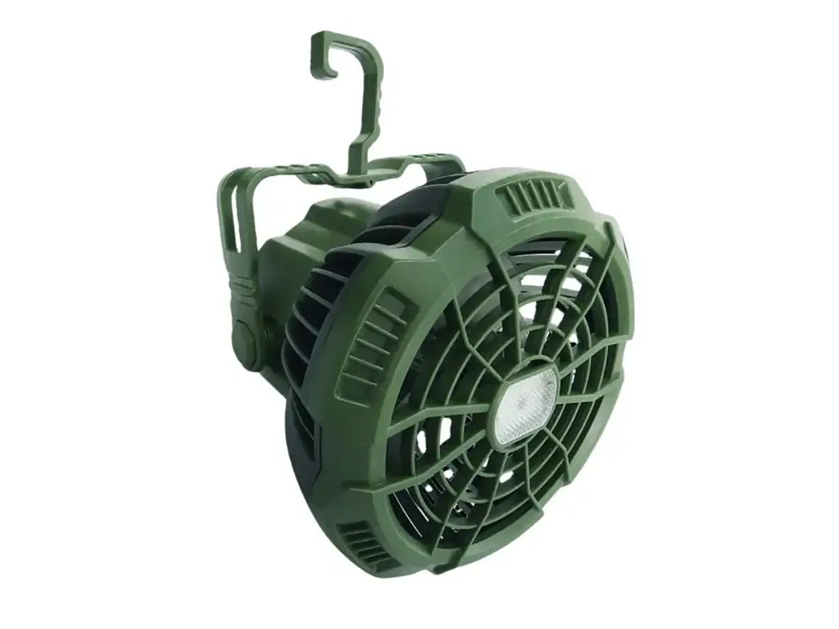EcoBreeze Outdoor Adventure Fan with Integrated Lantern - Green
