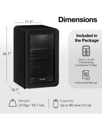 Decor 2.4 CuFt Glass Door Beverage Cooler