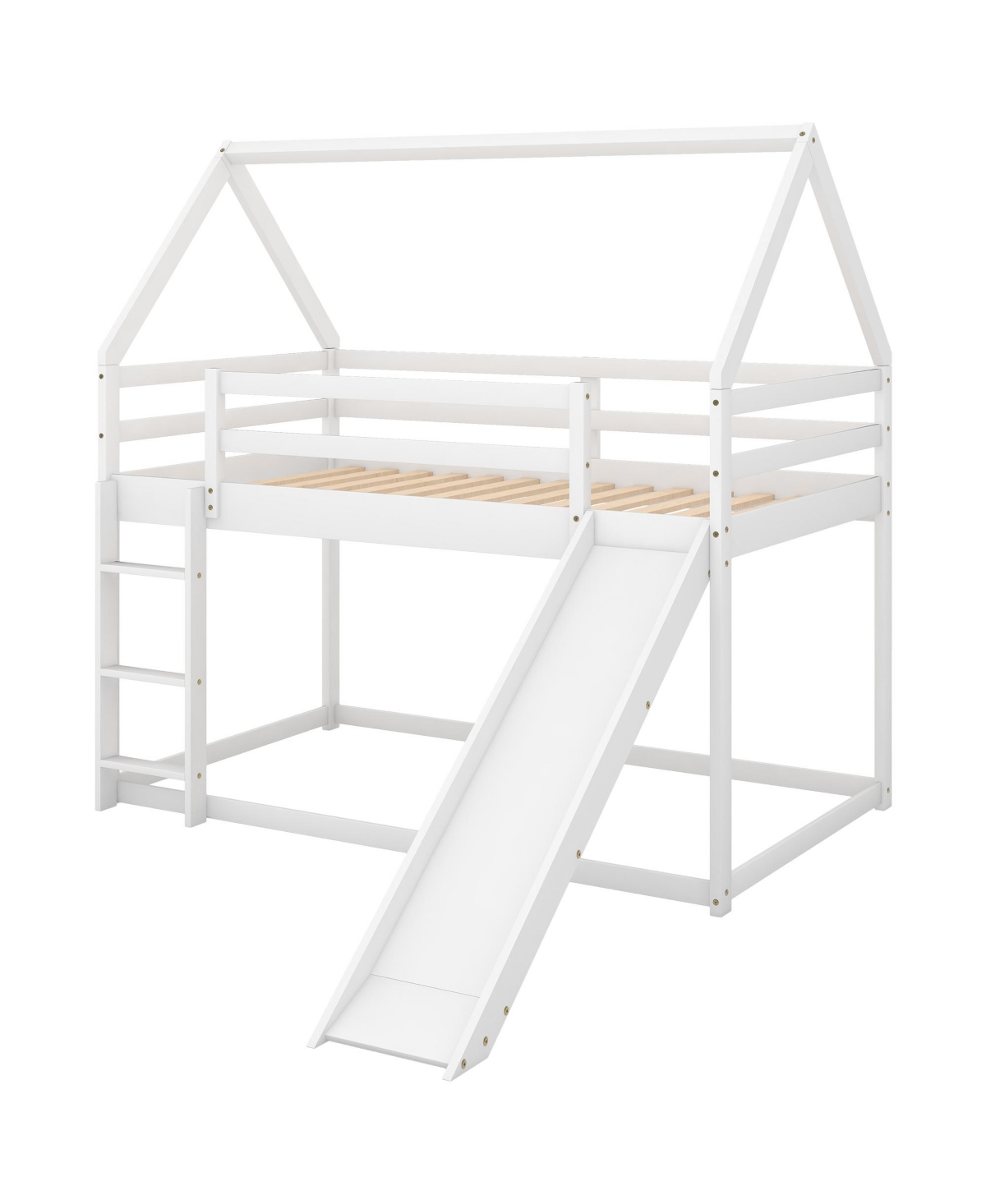 Slickblue Twin Size Boat-Shaped Platform Bed with Trundle and Storage