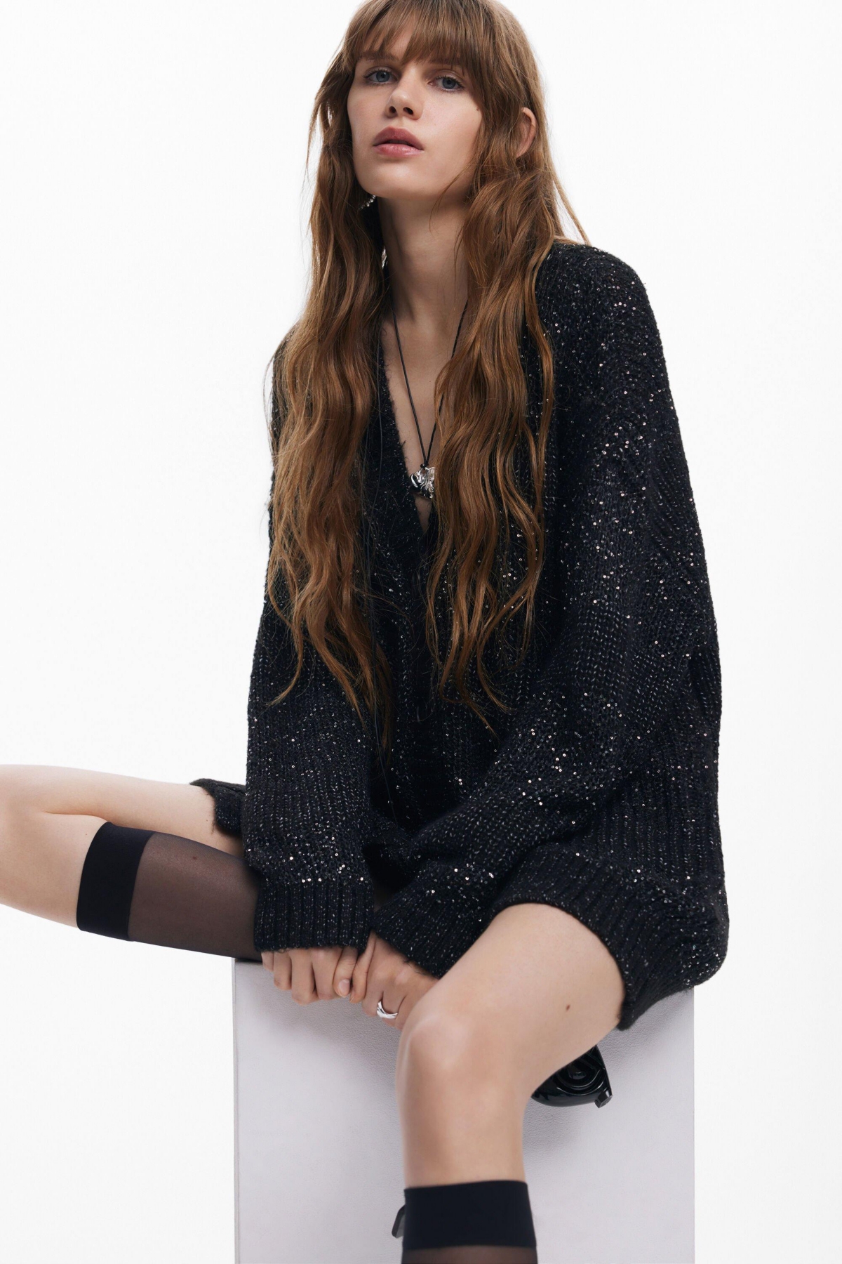 Desigual Women's V-neck knit jacket