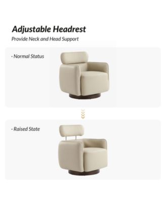 Adjustable Headrest Rick Modern Swivel Chair