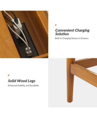 Toby Mid-Century Modern 48" Mid Century Modern Computer Desk with Cable Management