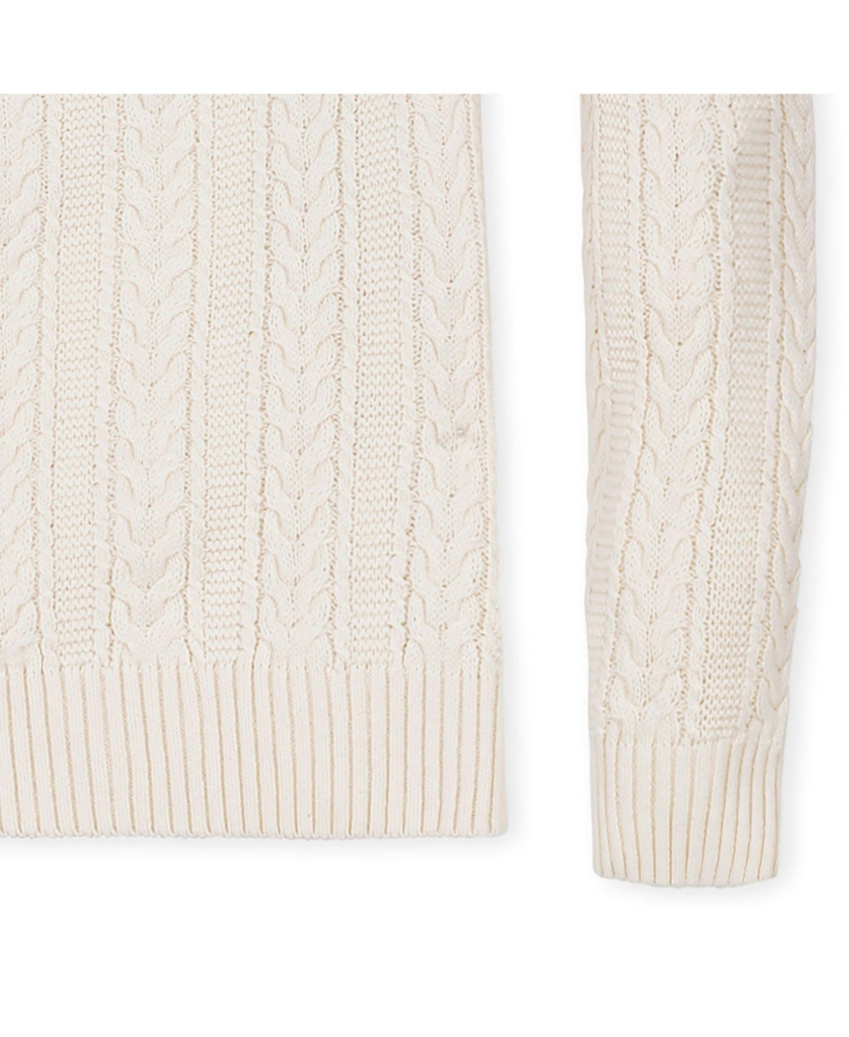 Hope & Henry Women's Organic Long Sleeve Fair Isle Cable Raglan Sweater