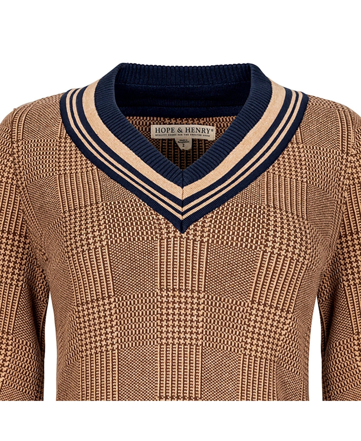 Hope & Henry Women's Organic Intarsia Cricket Sweater Dress