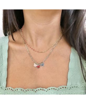 Pink Pearl Butterfly Charm 14K Gold 11 millimeters