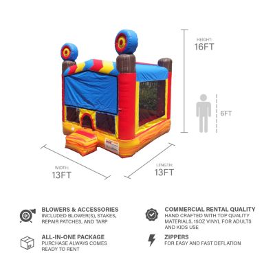 Target 13 ft x 13 ft Commercial Grade Inflatable Bounce House (with Blower)