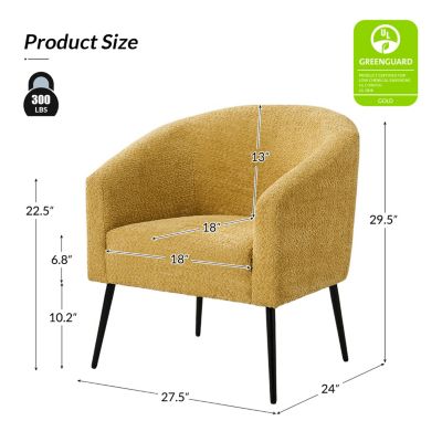 Hal Modern Boucle Armchair with Metal Leg