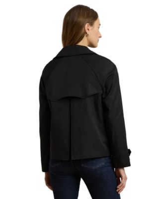 NEW【LAUREN Ralph Lauren】Short Double-Breasted Trench Coat Lauren Ralph Lauren Women's Short Double-Breasted Belted