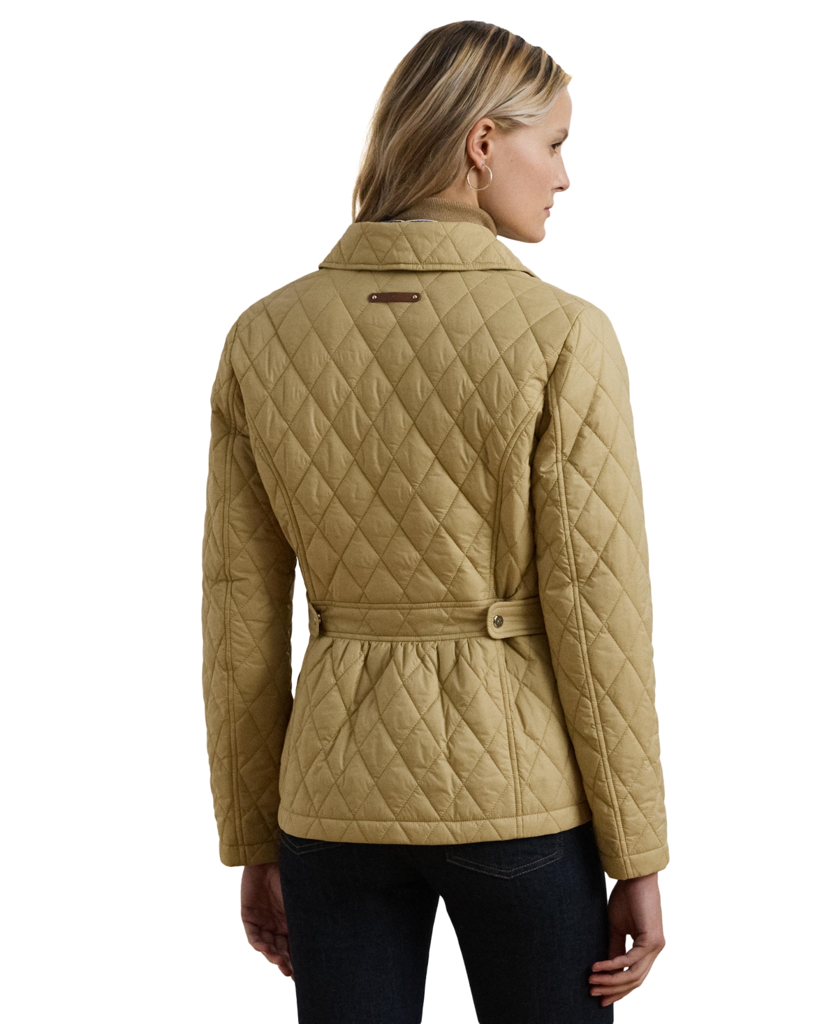 RALPH LAUREN WOMEN'S BUTTON-FRONT COLLARLESS COAT 