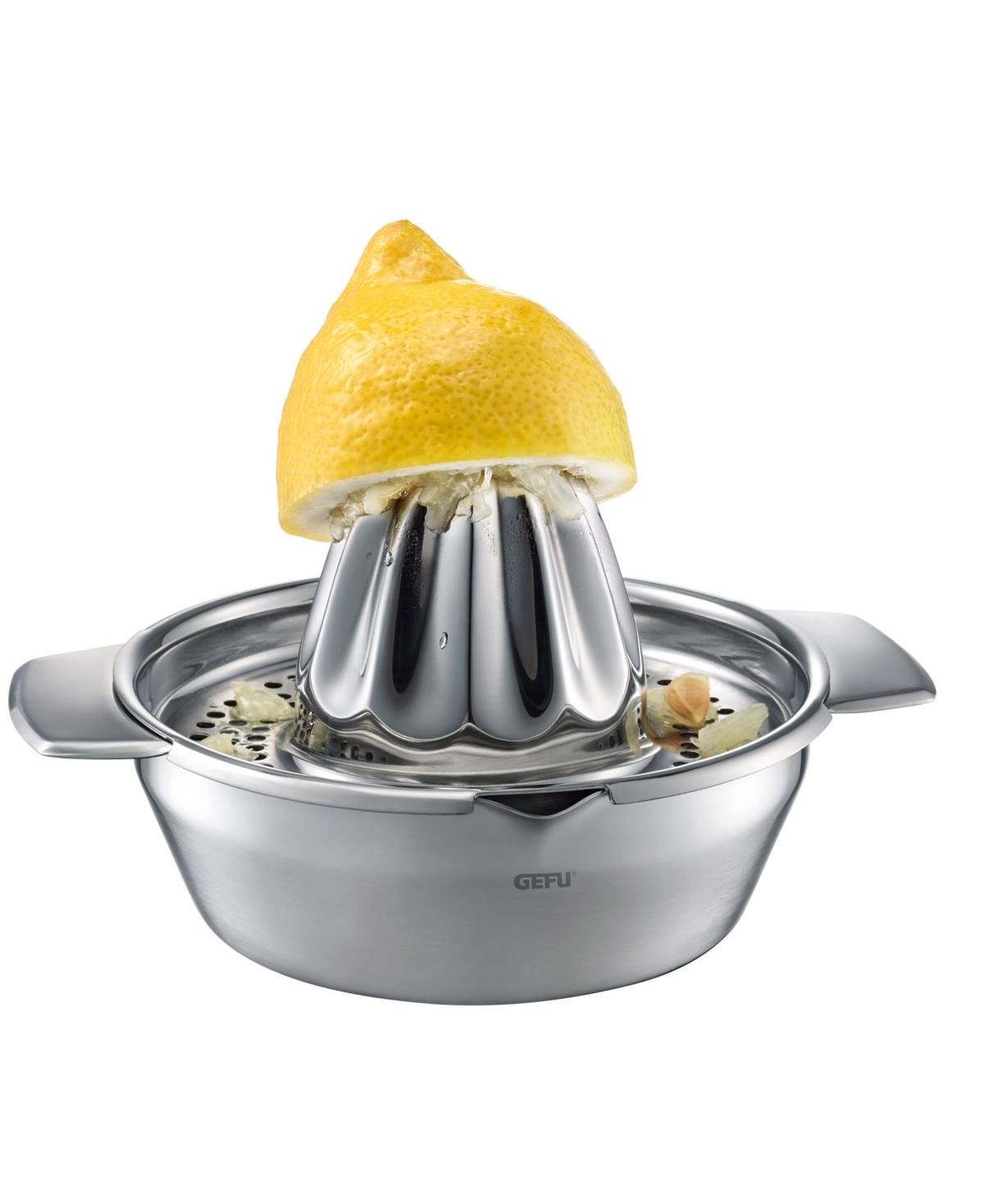 Gefu Stainless Steel Citrus Press And Strainer In Silver