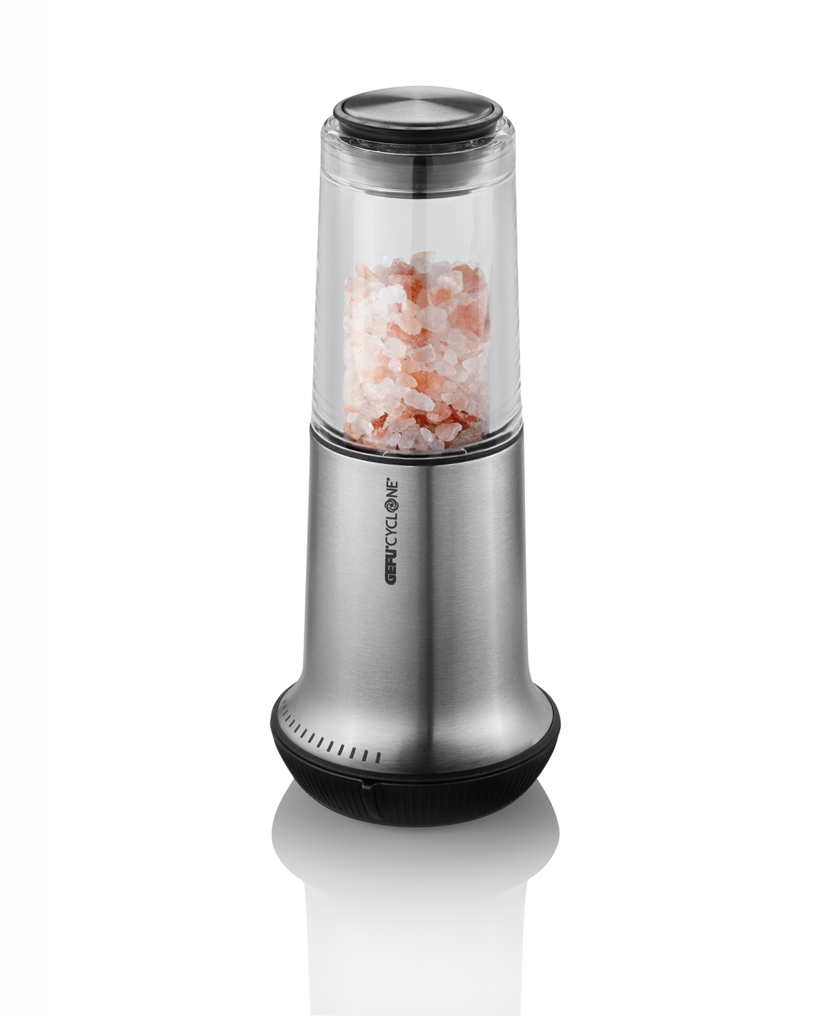 Gefu Stainless Steel With Ceramic Grinder Satin Finish Medium Salt Or Pepper Mill In Silver