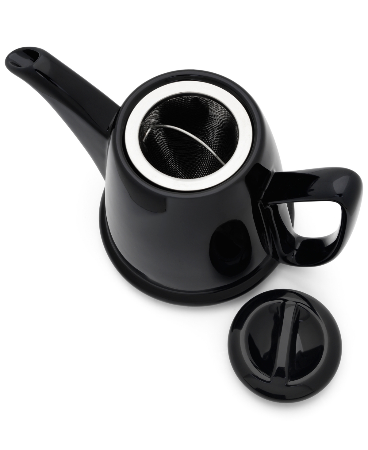 Bredemeijer Stainless Steel Doubled Walled 1 Liter Ceramic Teapot WithCozy - Black