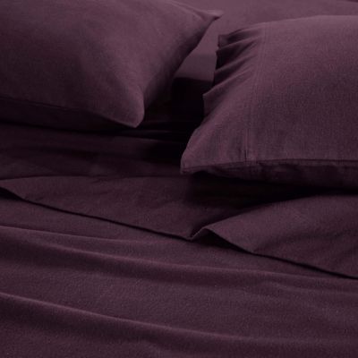 Paisley or Solid Flannel Cotton Deep Pocket Sheet Set