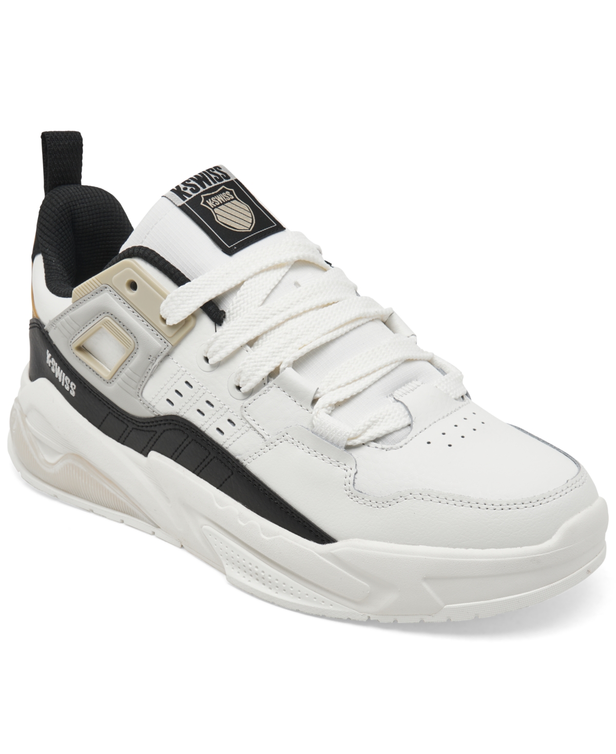 K-Swiss Men's Techna Trainer Casual Sneakers from Finish Line - White/Gray