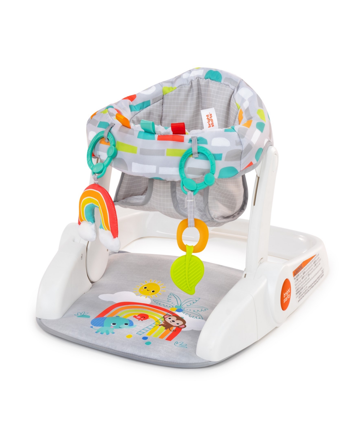 Bright Starts Baby Purple Paradise Learn-to-sit 2-position Floor Seat In Gray Multi