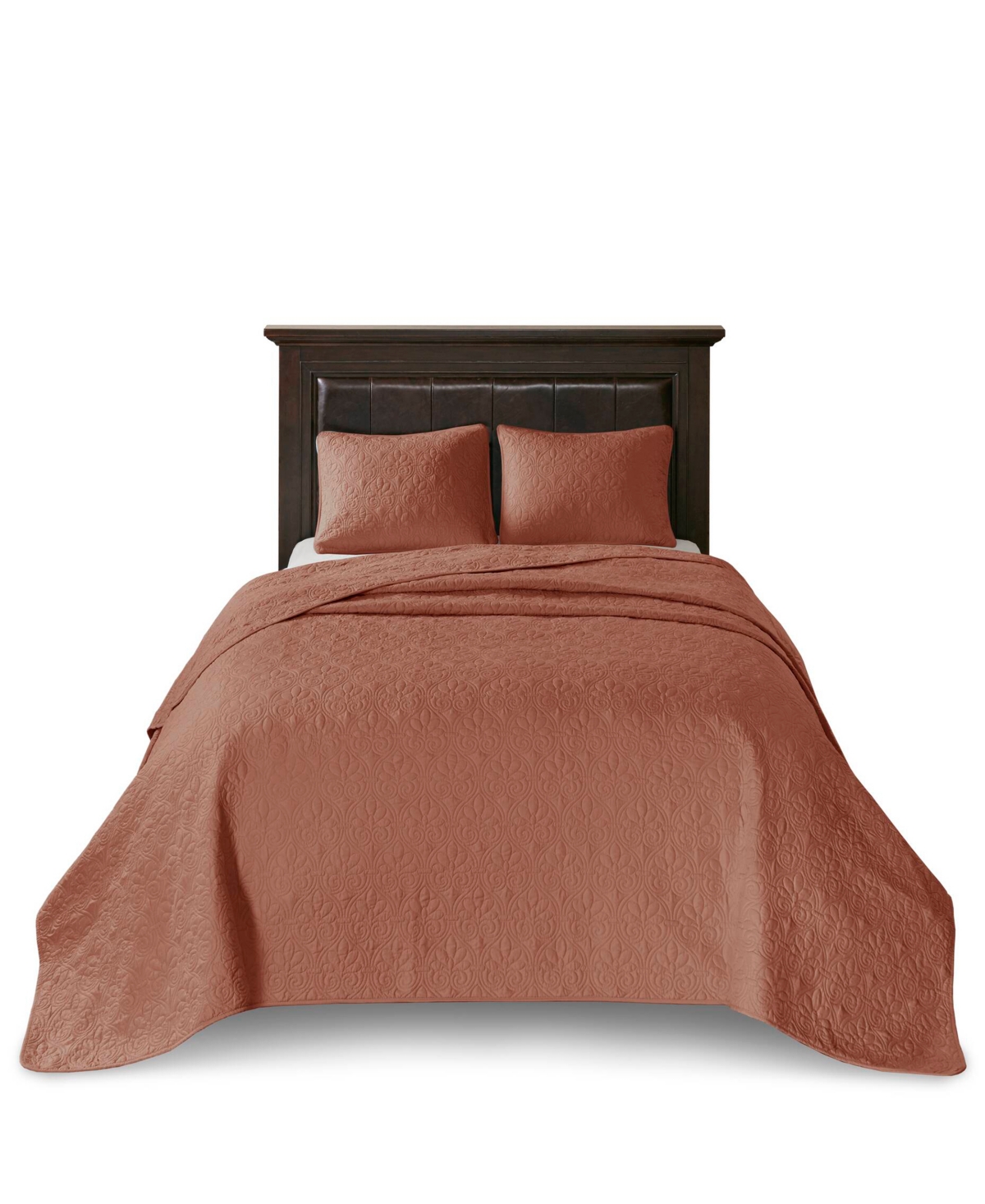 Madison Park Quebec 3-pc. Quilt Set, Full/queen In Clay Red