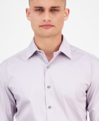 Men's Regular-Fit Temperature Regulating Solid Dress Shirt, Created for Macy's