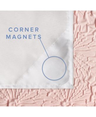 Starburst Water Repellent Crinkle Shower Curtain with Snap-in Liner and Hooks Set, 71"X72"