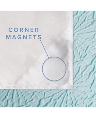 Starburst Water Repellent Crinkle Shower Curtain with Snap-in Liner and Hooks Set, 71"X72"