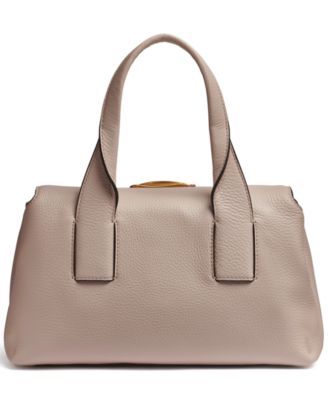 Amagansett Soft-Rolled Leather Satchel with Sculpted Magnet Closure