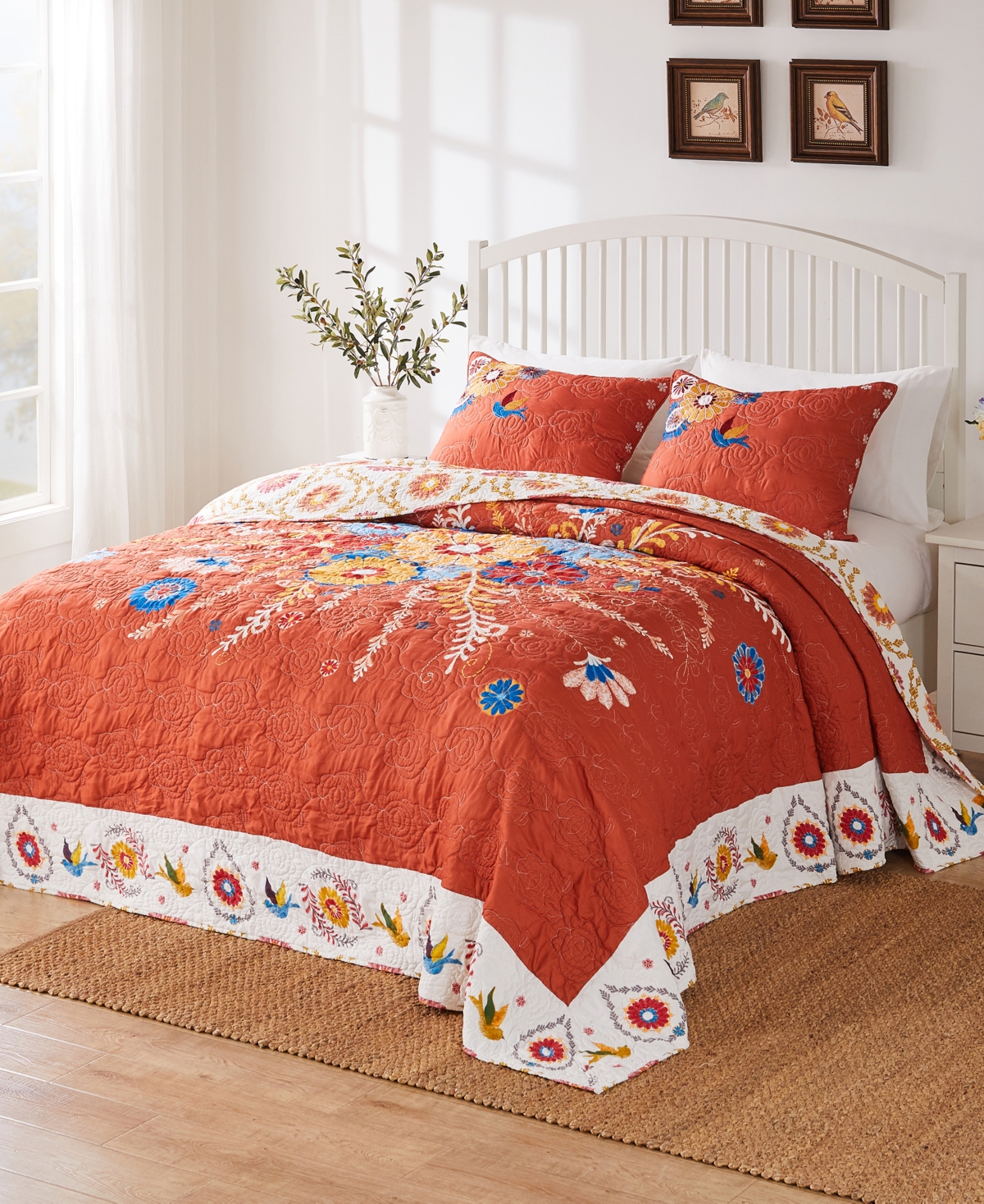 Greenland Home Fashions Topanga 3-pc. Bedspread Set, King In Spice