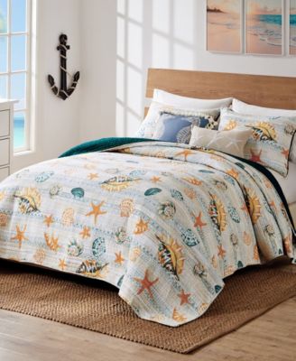 Kona Coastal Paradise Reversible 3-Pc. Quilt Set, Full/Queen