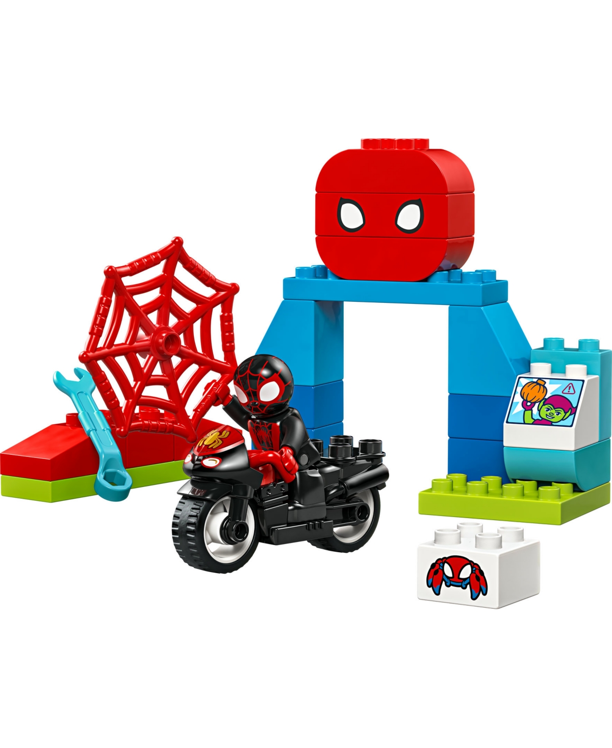 Lego Duplo Marvel Spin's Motorcycle Adventure Set 10424 In Multi Color