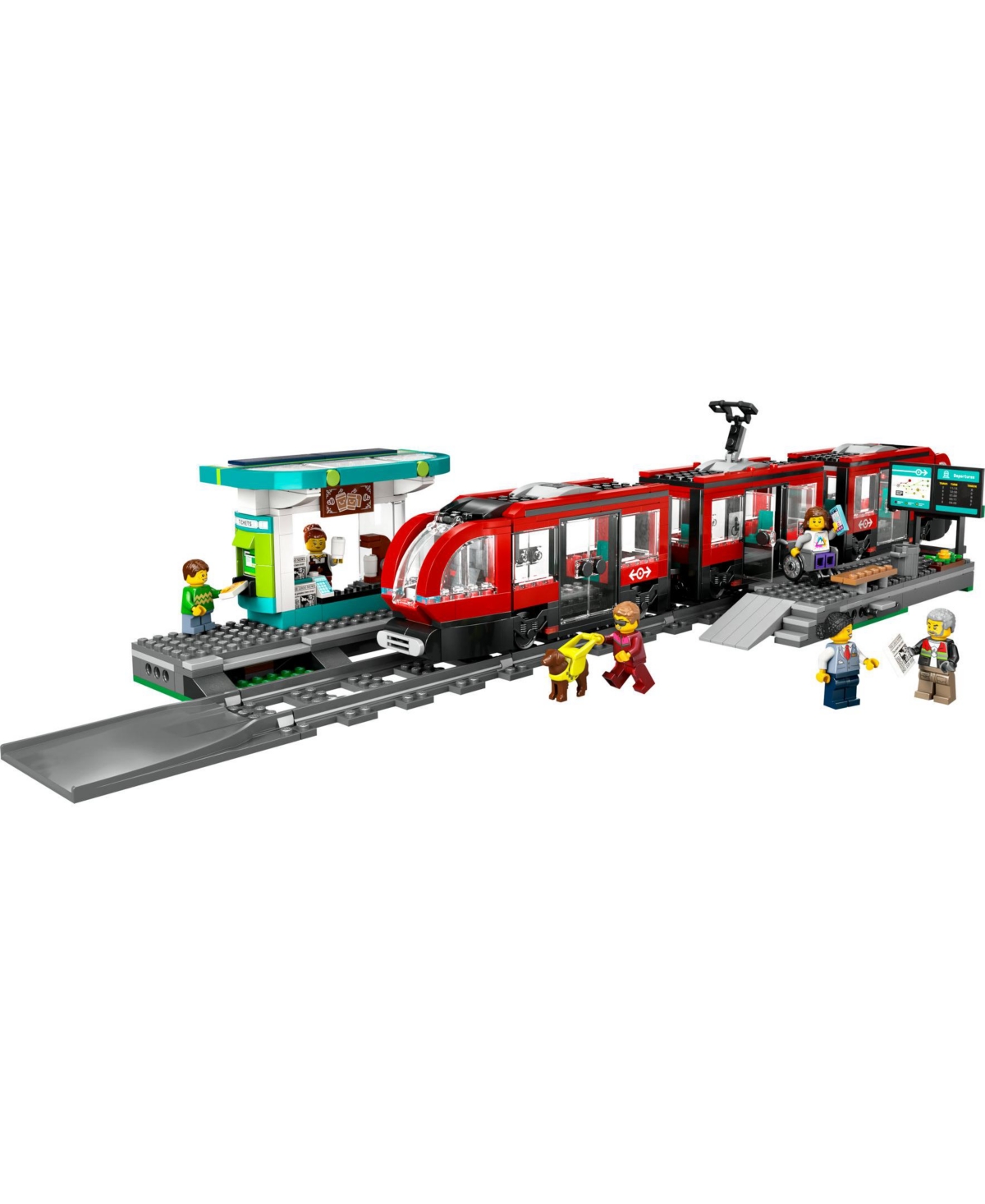 Shop Lego City Downtown Streetcar And Station Toy Set 60423 In Multi Color