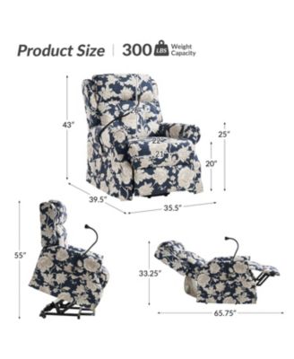 1 piece Polyester Ruprecht Farmhouse Lift Assist Power Recliner chair