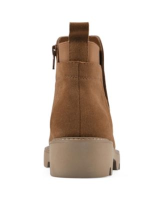 White Mountain Women's Glassie Lug Sole Chelsea Booties