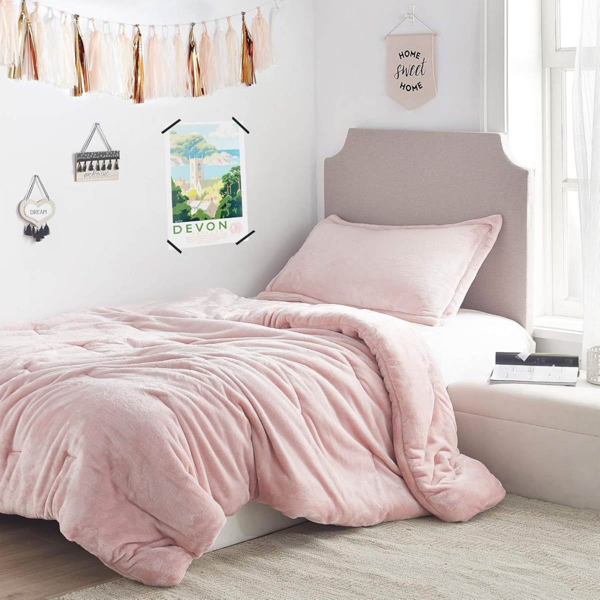 Coma Inducer Oversized Comforter Set - Me Sooo Comfy -- Rose quartz