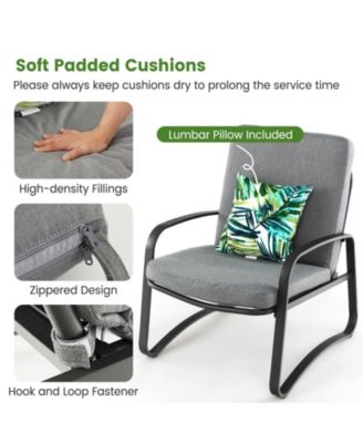 3 Pieces Patio Bistro Conversation Set with Waterproof DPC Tabletop