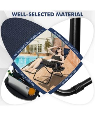 Outdoor Folding Zero Gravity Reclining Lounge Chair