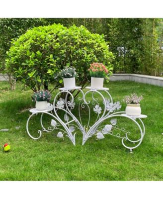 Classic Art Metal Plant Stand Flower Pots Holder Rack Plant Garden Balcony Patio