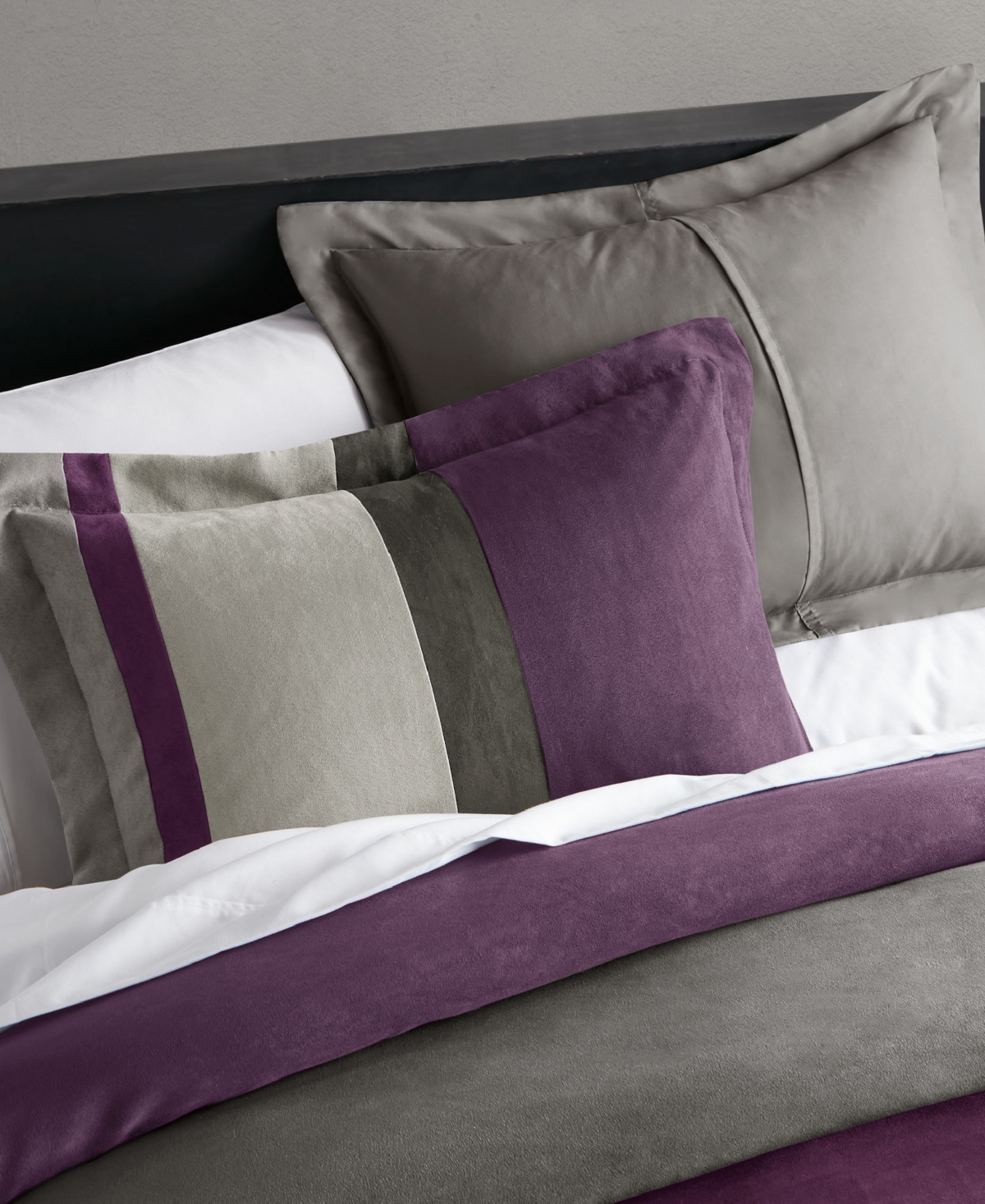510 Design Boulder Stripe Micro Suede 3-pc. Comforter Set, Full/queen In Purple