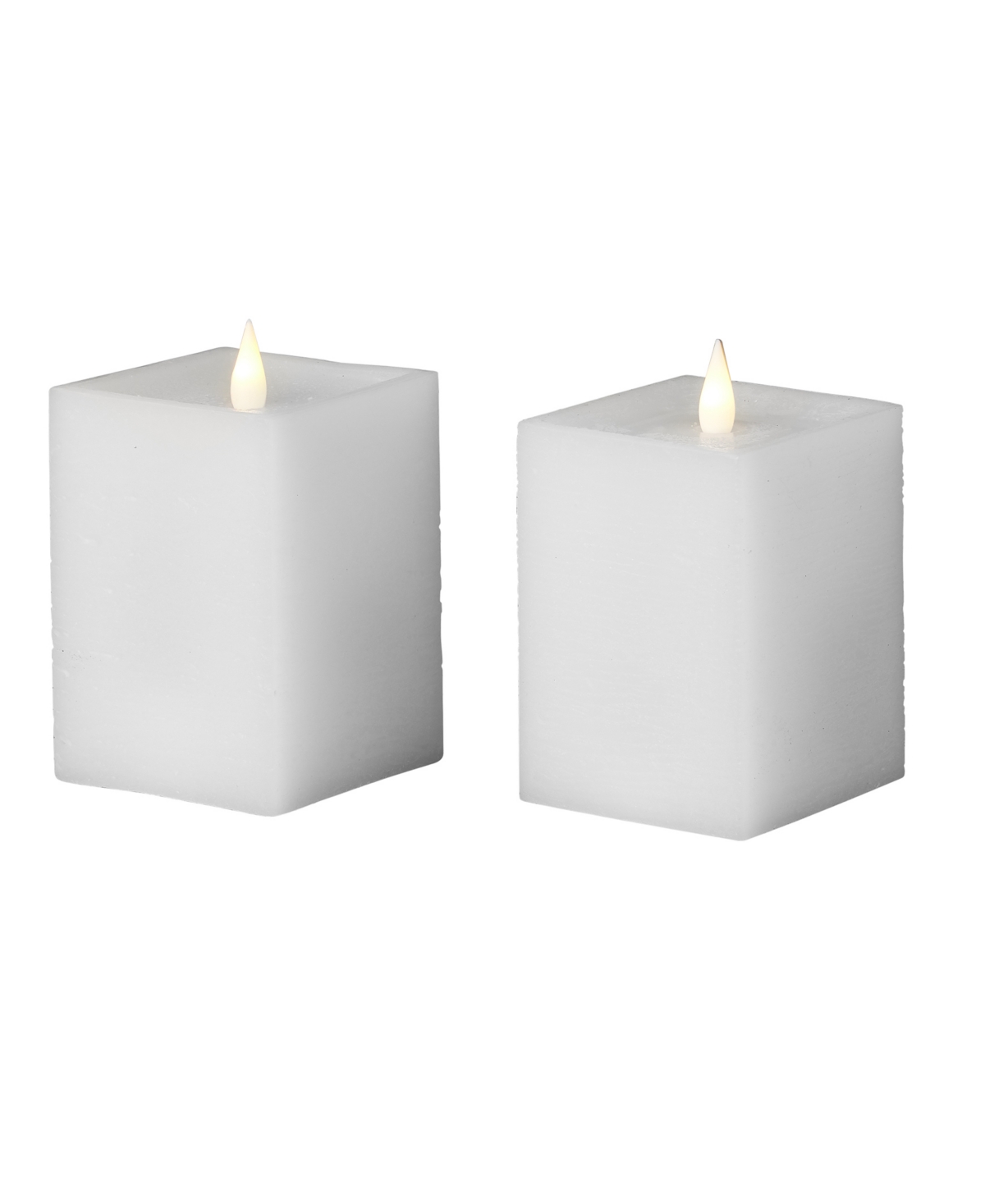 Seasonal Classic Motion Flameless Square Candle, 3x5 Set of 2