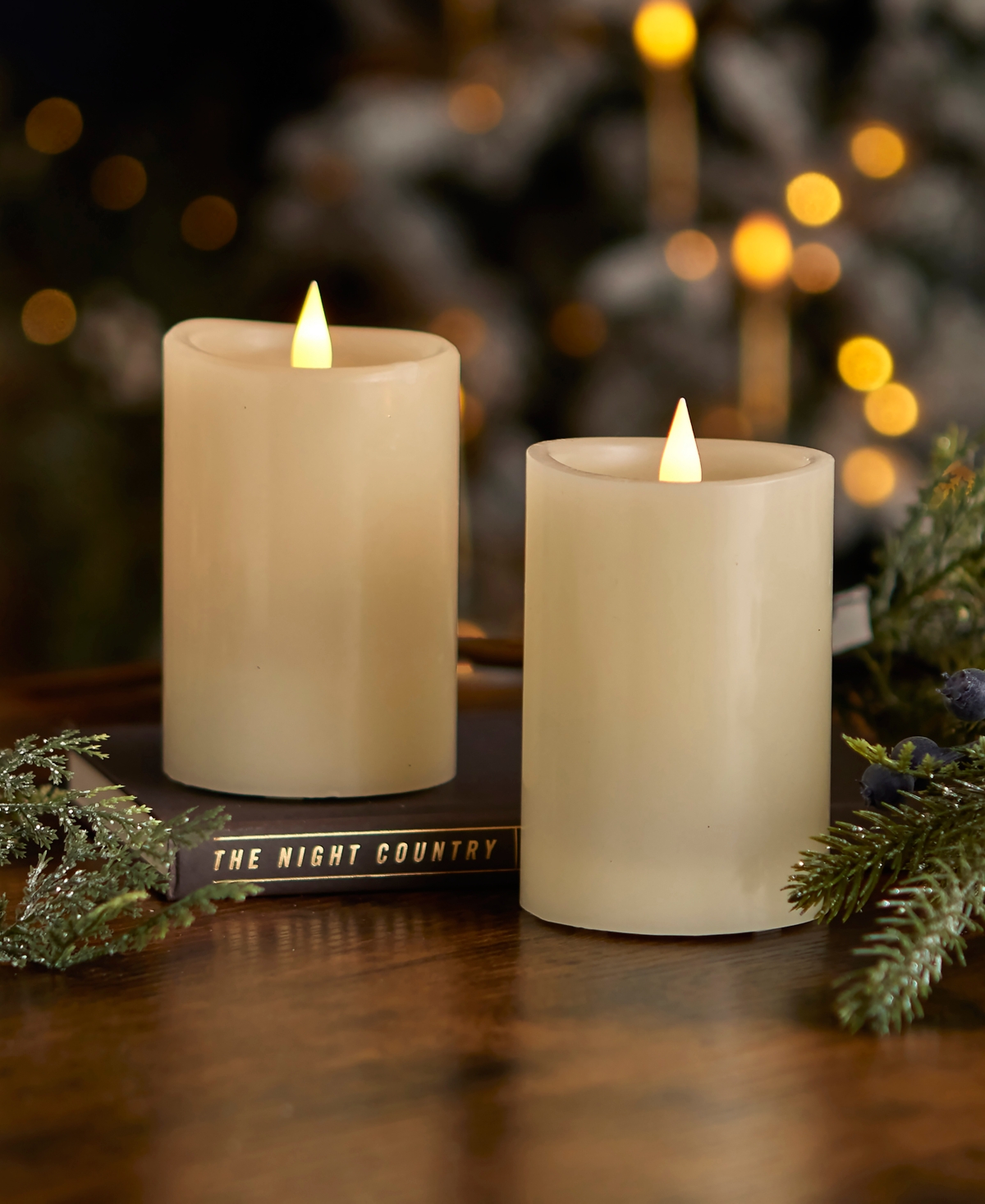 Seasonal Classic Motion Flameless Candle, 3x5 Set of 2