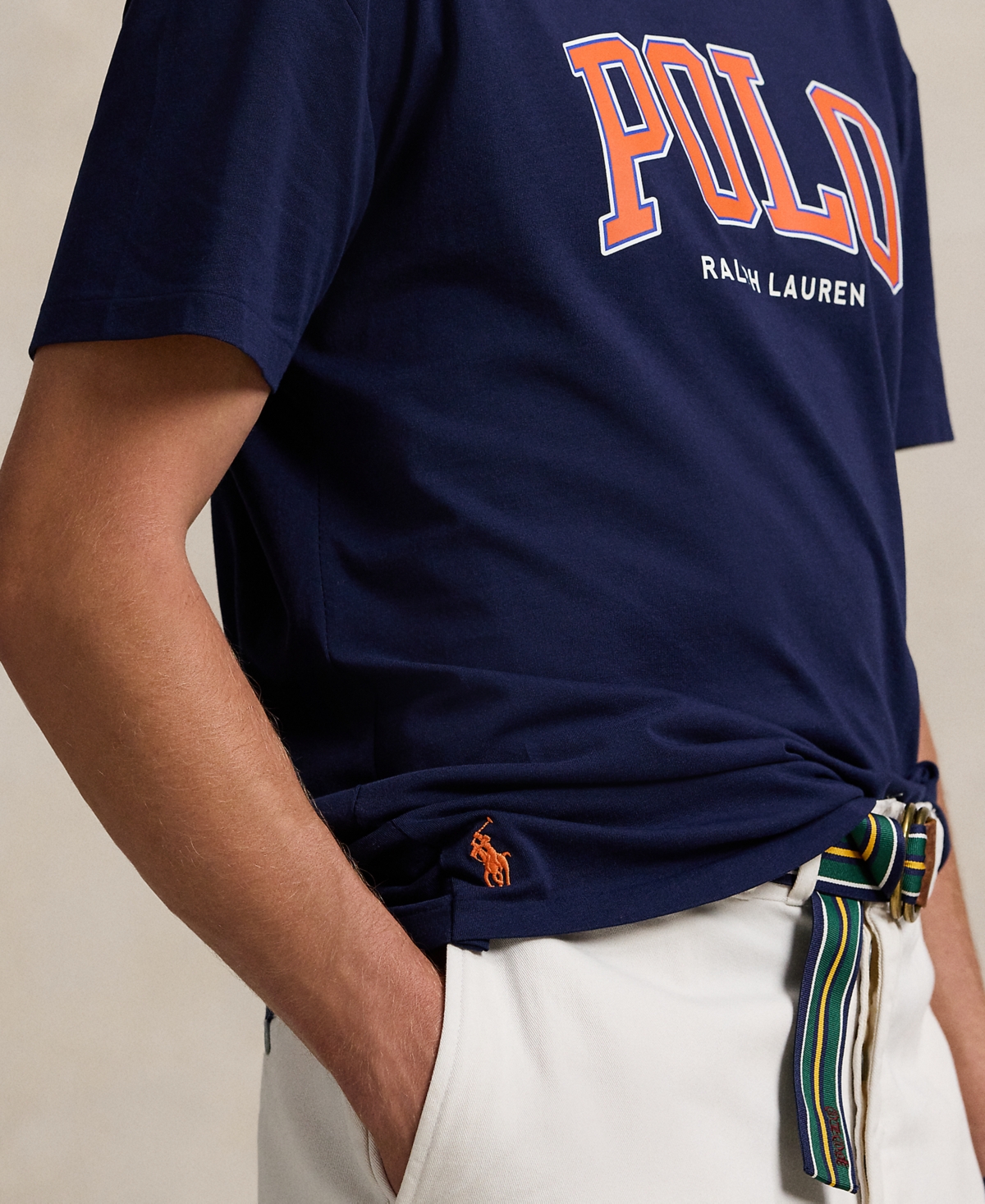 Polo Ralph Lauren Classic Fit Logo Jersey T-shirt In Cruise Navy