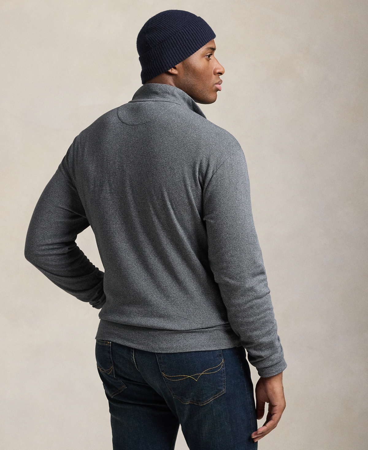 Polo Ralph Lauren Men's Big & Tall Luxury Jersey Herringbone Pullover