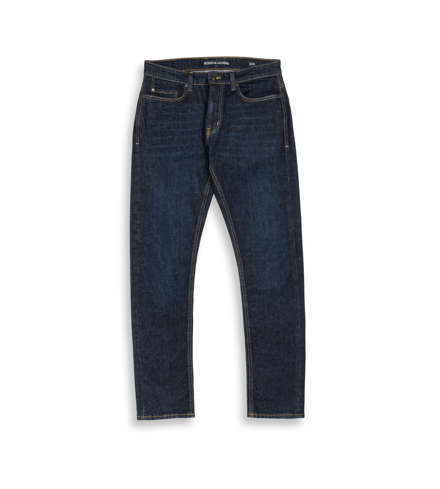 Мужские джинсы Rodd & Gunn Sutton Straight Fit Denim Jeans, цвет: Тёмный синий — фото 6