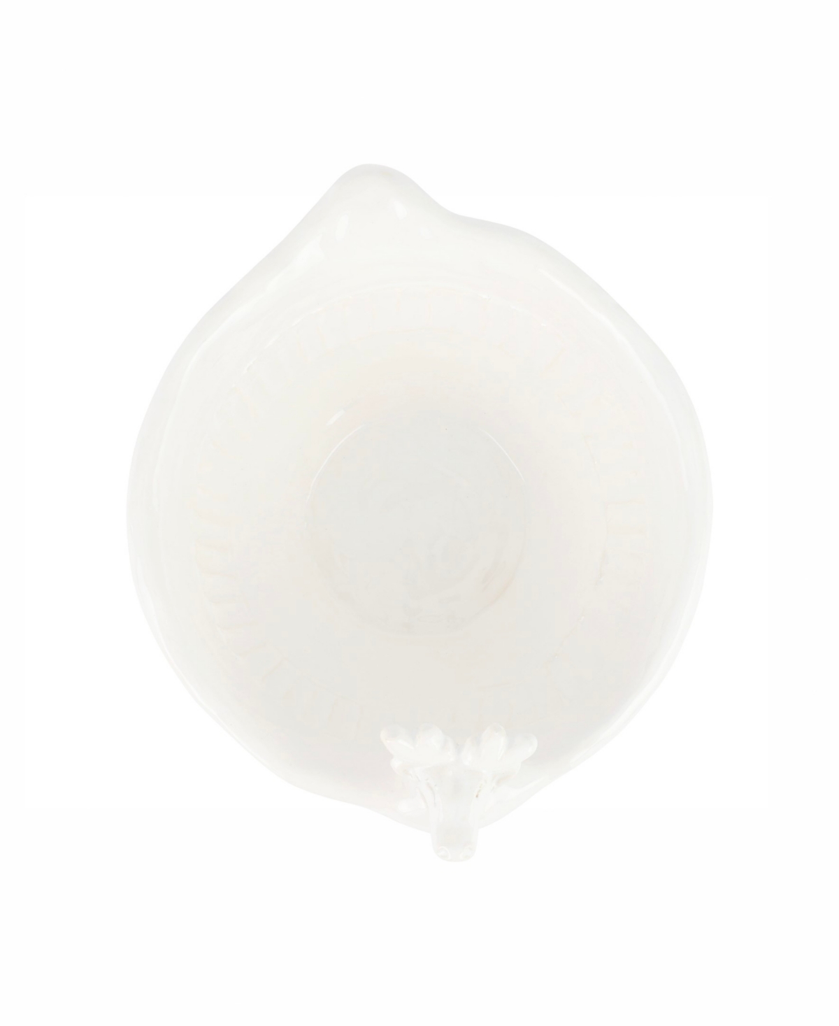 Vietri Pietra Natale Figural Deer Deep Bowl In White